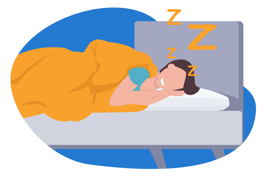 Man sleeping with duvet